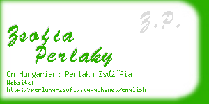 zsofia perlaky business card